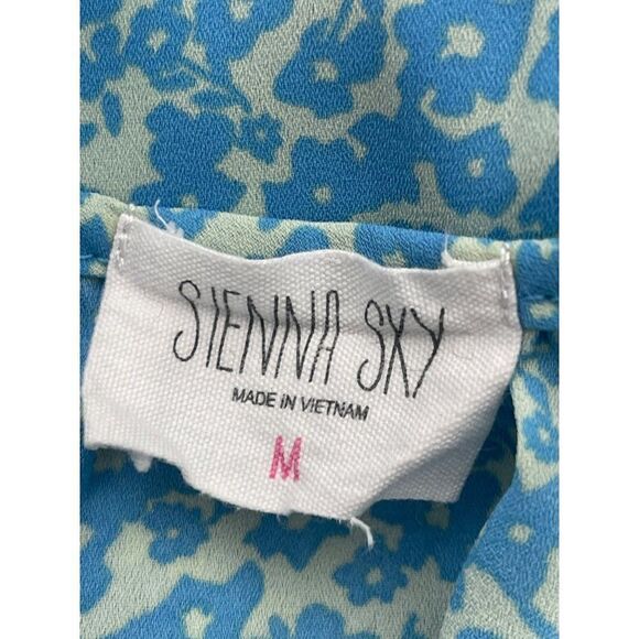 Sienna Sky Floral Smock Waist Ruffle Hem Midi Dress Size M - Picture 9 of 11